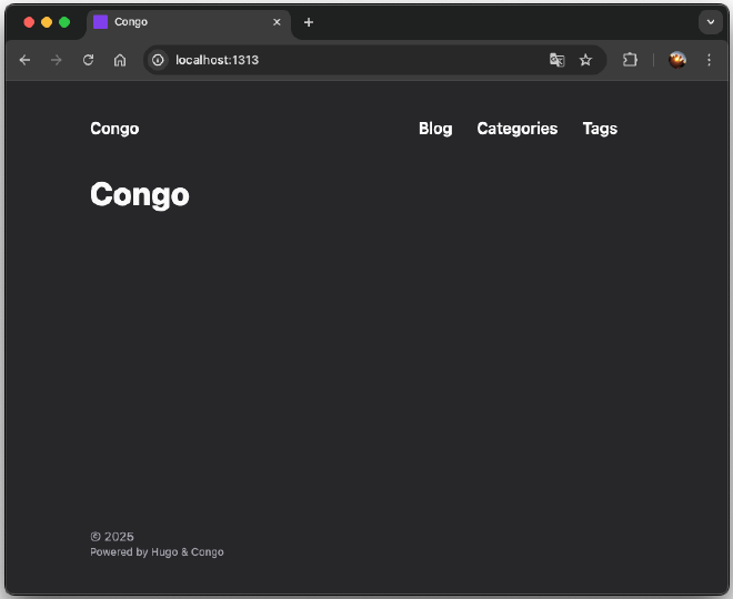 initial congo screenshot